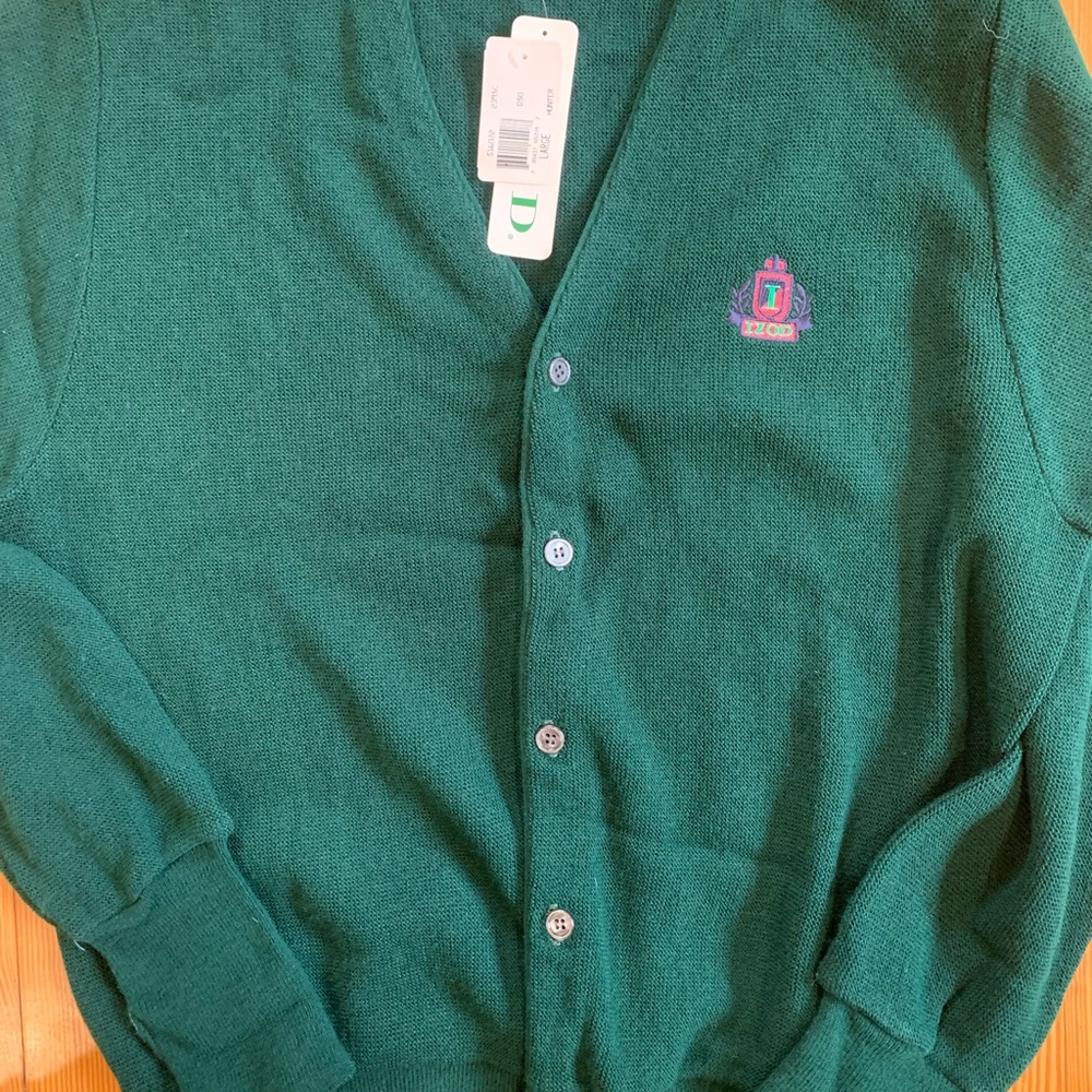 DEAD-STOCK/ Vintage  IZOD grandpa sweater/golf